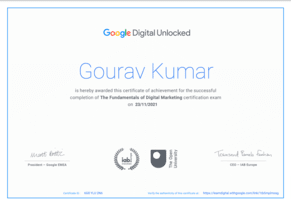 gourav digital marketing certificate